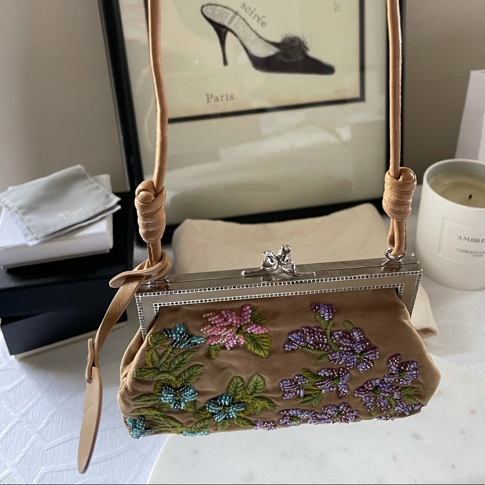 Valentino Garavani Rhinestone Silk Evening Bag - Picture 11 of 15